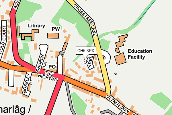 CH5 3PX map - OS OpenMap – Local (Ordnance Survey)