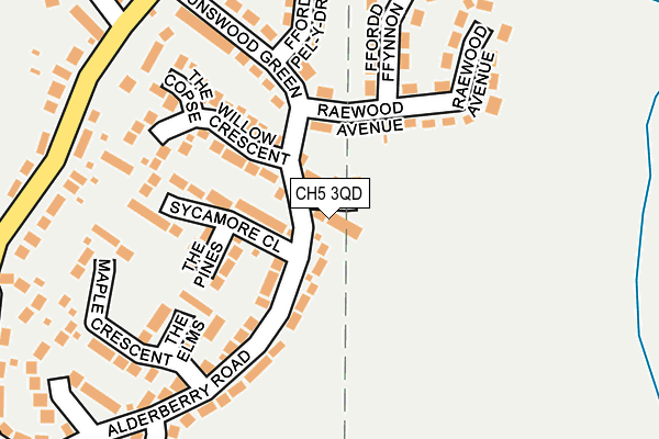 CH5 3QD map - OS OpenMap – Local (Ordnance Survey)