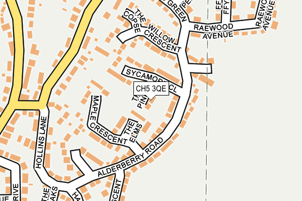 CH5 3QE map - OS OpenMap – Local (Ordnance Survey)