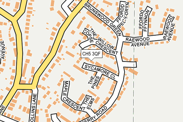 CH5 3QF map - OS OpenMap – Local (Ordnance Survey)