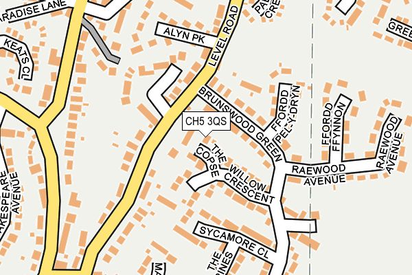 CH5 3QS map - OS OpenMap – Local (Ordnance Survey)