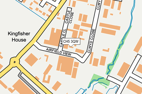 CH5 3QW map - OS OpenMap – Local (Ordnance Survey)