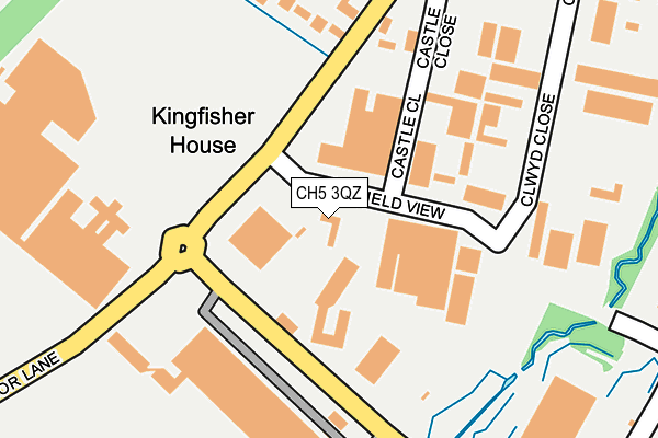 CH5 3QZ map - OS OpenMap – Local (Ordnance Survey)