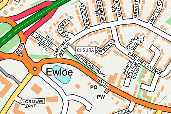 CH5 3RA map - OS OpenMap – Local (Ordnance Survey)