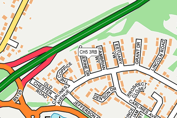 CH5 3RB map - OS OpenMap – Local (Ordnance Survey)