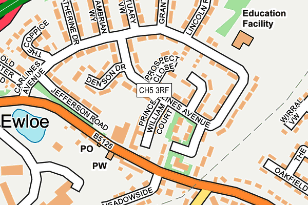 CH5 3RF map - OS OpenMap – Local (Ordnance Survey)