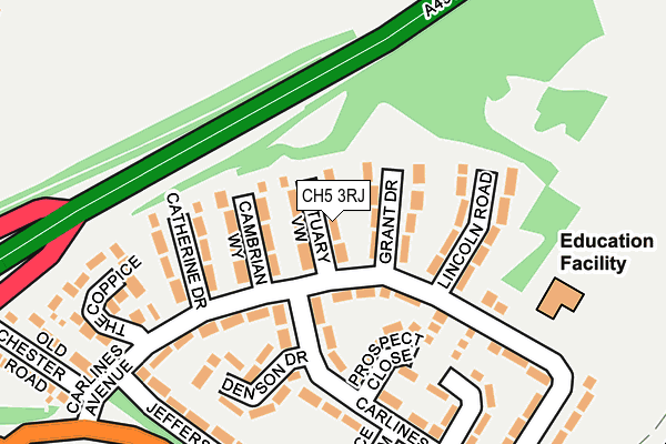 CH5 3RJ map - OS OpenMap – Local (Ordnance Survey)