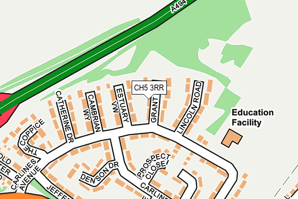 CH5 3RR map - OS OpenMap – Local (Ordnance Survey)