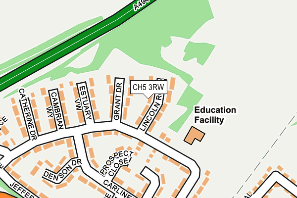 CH5 3RW map - OS OpenMap – Local (Ordnance Survey)