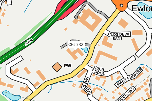 CH5 3RX map - OS OpenMap – Local (Ordnance Survey)