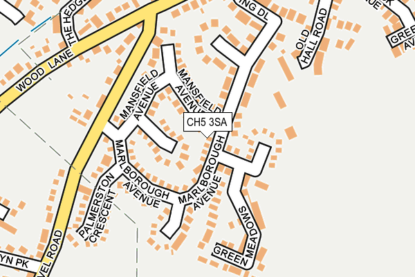 CH5 3SA map - OS OpenMap – Local (Ordnance Survey)