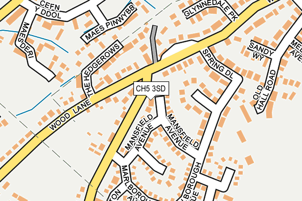 CH5 3SD map - OS OpenMap – Local (Ordnance Survey)