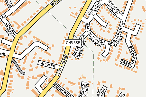 CH5 3SF map - OS OpenMap – Local (Ordnance Survey)