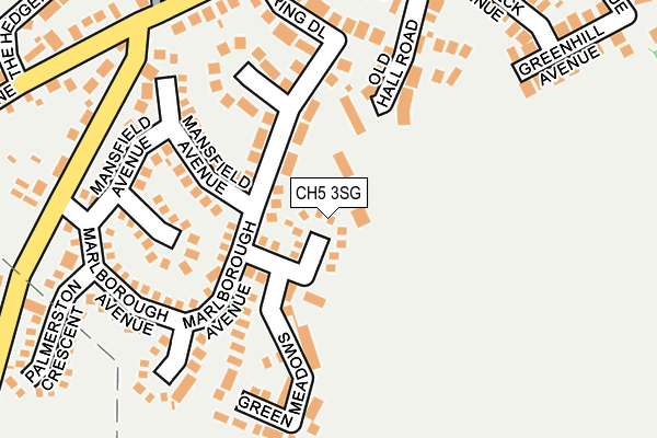 CH5 3SG map - OS OpenMap – Local (Ordnance Survey)