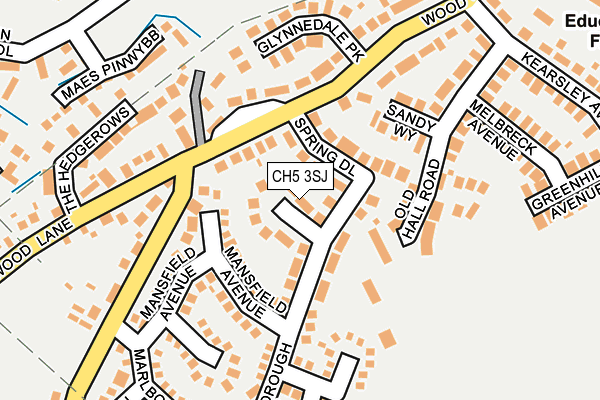 CH5 3SJ map - OS OpenMap – Local (Ordnance Survey)