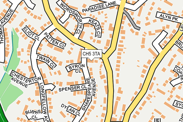 CH5 3TA map - OS OpenMap – Local (Ordnance Survey)
