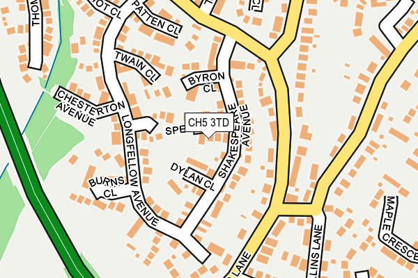 CH5 3TD map - OS OpenMap – Local (Ordnance Survey)