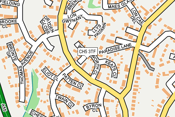 CH5 3TF map - OS OpenMap – Local (Ordnance Survey)