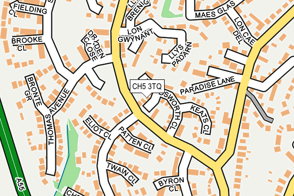 CH5 3TQ map - OS OpenMap – Local (Ordnance Survey)