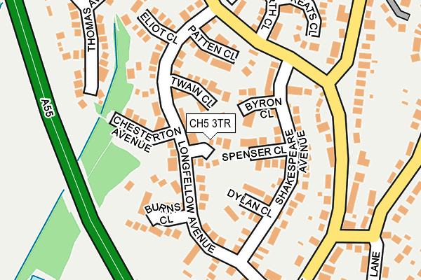 CH5 3TR map - OS OpenMap – Local (Ordnance Survey)