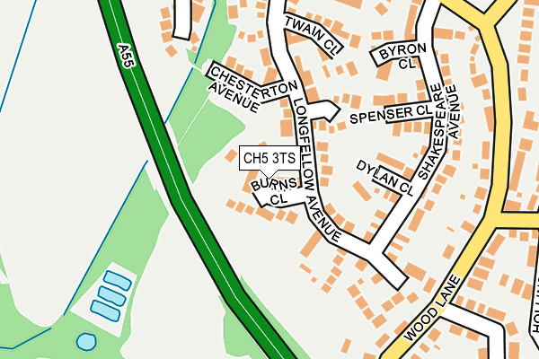 CH5 3TS map - OS OpenMap – Local (Ordnance Survey)