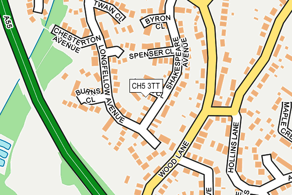 CH5 3TT map - OS OpenMap – Local (Ordnance Survey)