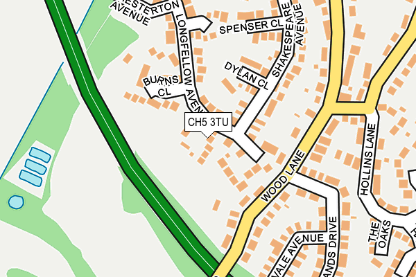 CH5 3TU map - OS OpenMap – Local (Ordnance Survey)