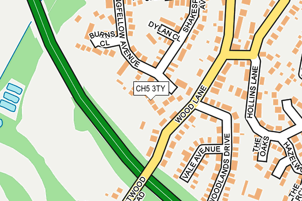 CH5 3TY map - OS OpenMap – Local (Ordnance Survey)