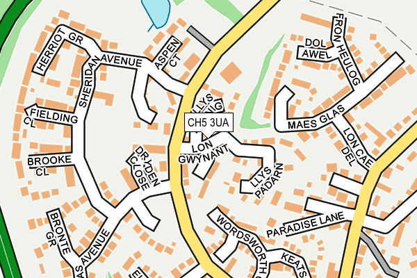 CH5 3UA map - OS OpenMap – Local (Ordnance Survey)