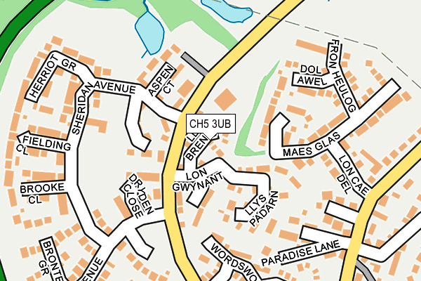 CH5 3UB map - OS OpenMap – Local (Ordnance Survey)