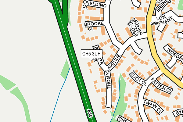 CH5 3UH map - OS OpenMap – Local (Ordnance Survey)