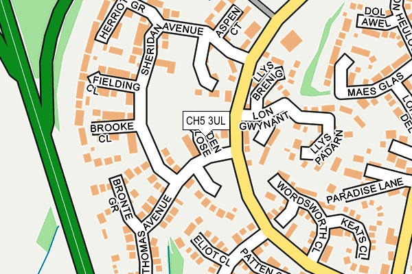 CH5 3UL map - OS OpenMap – Local (Ordnance Survey)