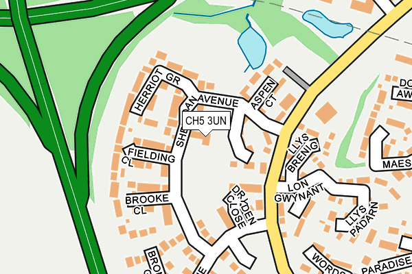 CH5 3UN map - OS OpenMap – Local (Ordnance Survey)
