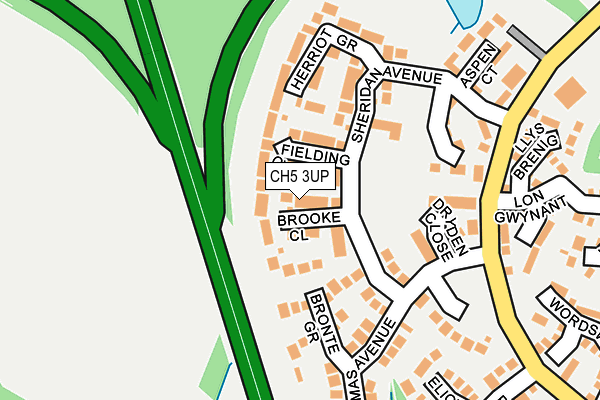 CH5 3UP map - OS OpenMap – Local (Ordnance Survey)