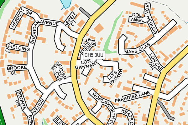 CH5 3UU map - OS OpenMap – Local (Ordnance Survey)