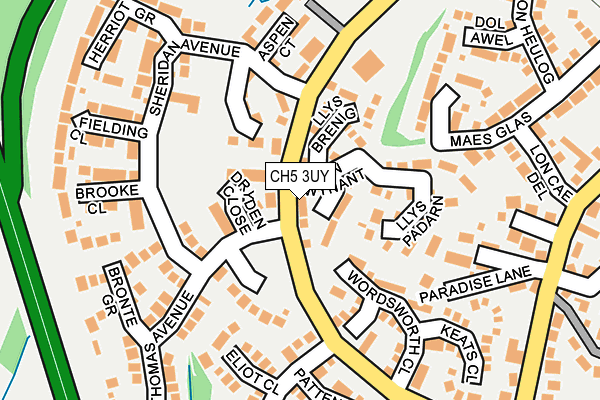 CH5 3UY map - OS OpenMap – Local (Ordnance Survey)