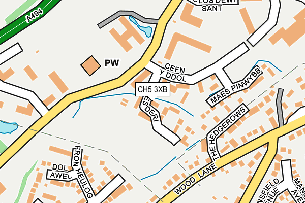 CH5 3XB map - OS OpenMap – Local (Ordnance Survey)