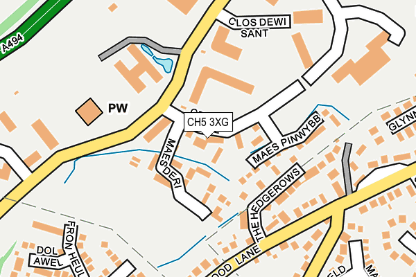 CH5 3XG map - OS OpenMap – Local (Ordnance Survey)