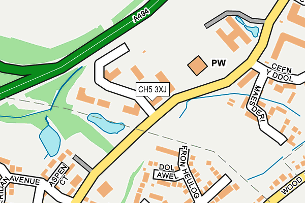 CH5 3XJ map - OS OpenMap – Local (Ordnance Survey)