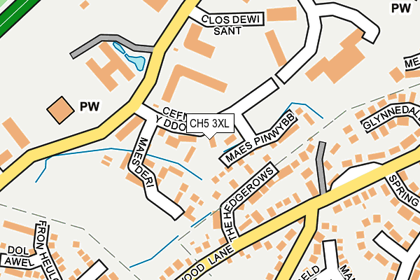 CH5 3XL map - OS OpenMap – Local (Ordnance Survey)