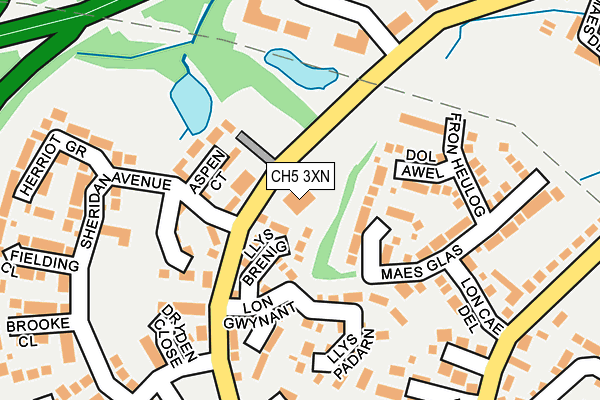 CH5 3XN map - OS OpenMap – Local (Ordnance Survey)