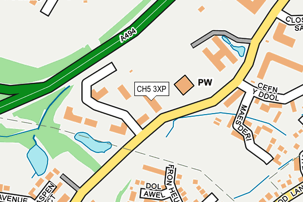 CH5 3XP map - OS OpenMap – Local (Ordnance Survey)