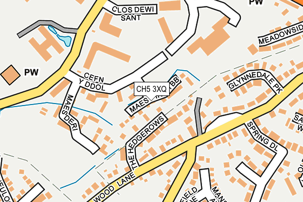 CH5 3XQ map - OS OpenMap – Local (Ordnance Survey)