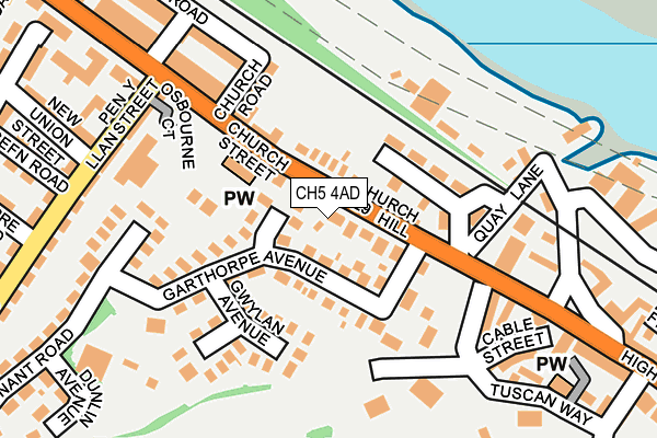 CH5 4AD map - OS OpenMap – Local (Ordnance Survey)