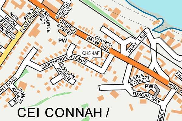 CH5 4AF map - OS OpenMap – Local (Ordnance Survey)