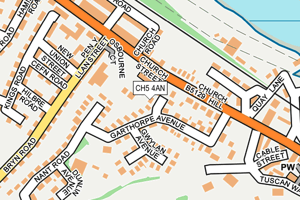 CH5 4AN map - OS OpenMap – Local (Ordnance Survey)