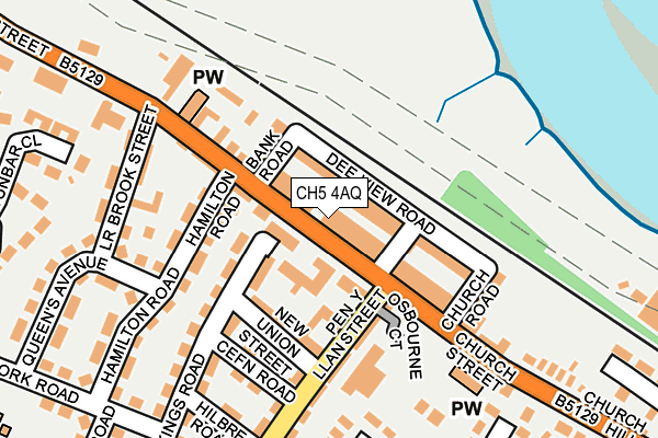 CH5 4AQ map - OS OpenMap – Local (Ordnance Survey)