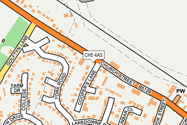 CH5 4AS map - OS OpenMap – Local (Ordnance Survey)