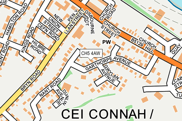 CH5 4AW map - OS OpenMap – Local (Ordnance Survey)