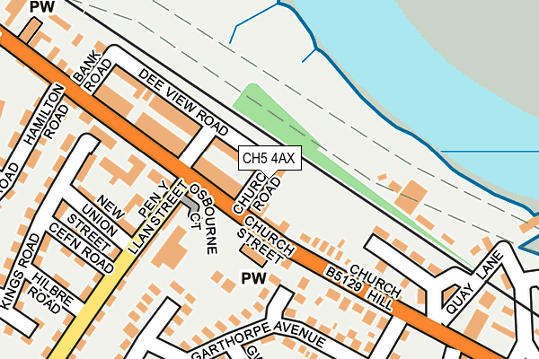 CH5 4AX map - OS OpenMap – Local (Ordnance Survey)